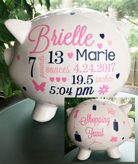 Personalized piggy bank girl - Custom initial Coin Bank, Wooden Name Piggy Bank Personalized Coin Bank Initial Money Box for Boys and Girls, Nursery Gift, Newborn Gift. (13.5k) AU$20.46. AU$68.21 (70% off) Sale ends in 40 minutes. FREE delivery.